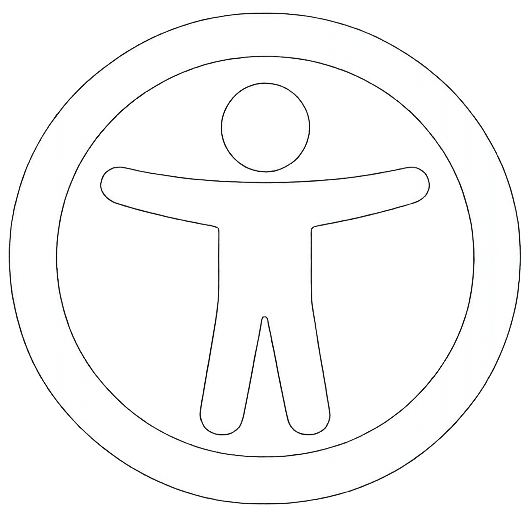 Icon showing the universal symbol for accessibility