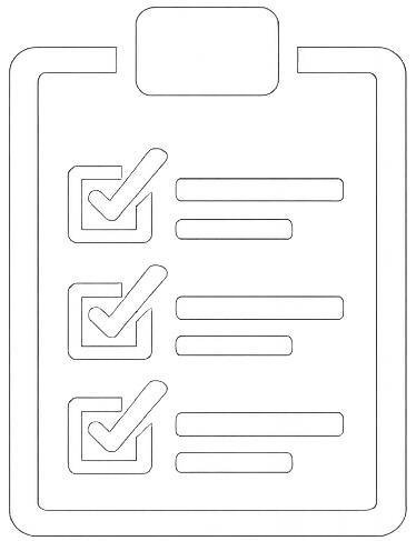 A white checklist icon